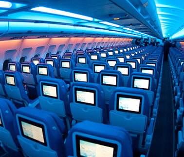 In-flight and on-board messages for passengers on airlines